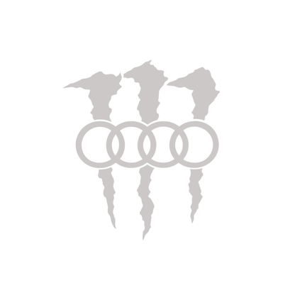 Sticker Audi Monster – Logo Audi cu Gheare