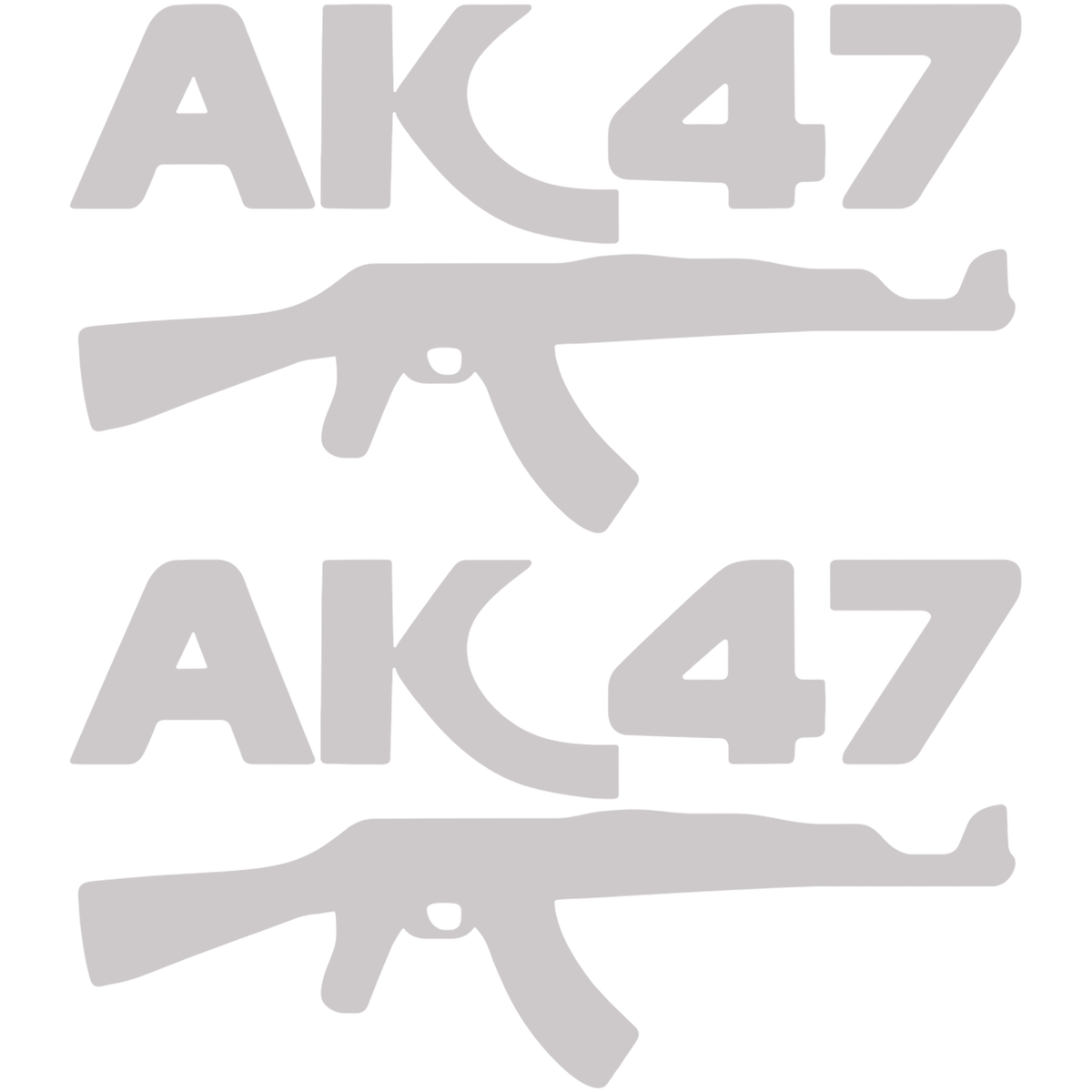 Set 2 stickere auto AK47, 17cm