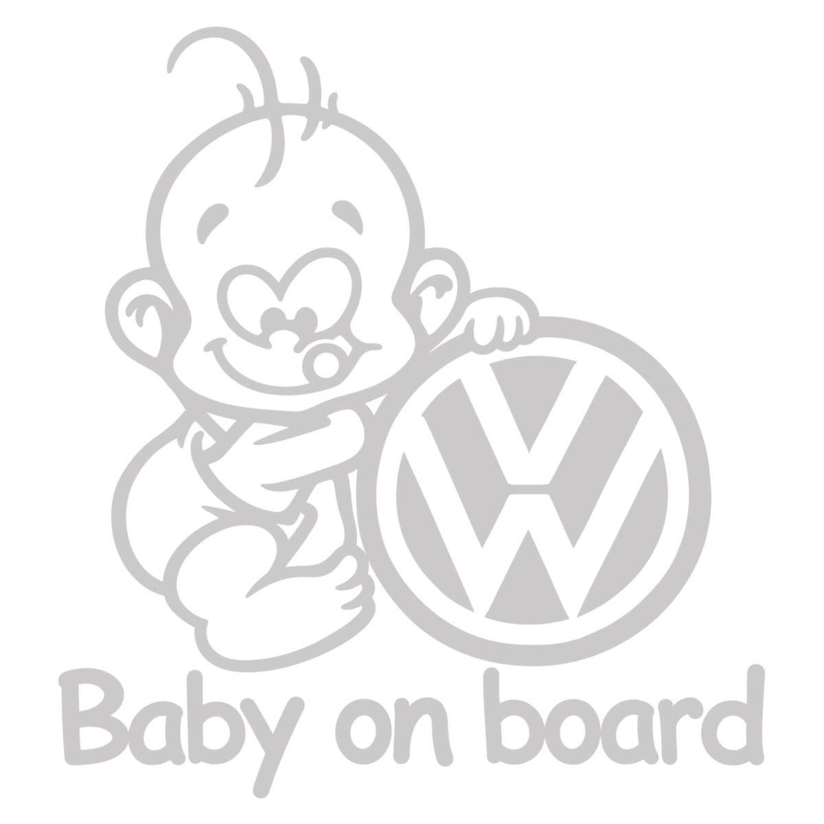 Sticker Volkswagen Baby on Board – Bebeluș la Bord VW