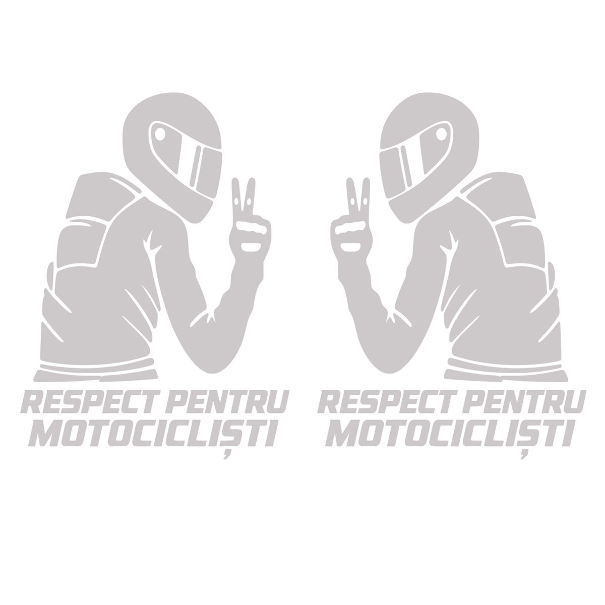 Set 2 Stickere Moto Respect pentru Motocicliști – Stânga + Dreapta