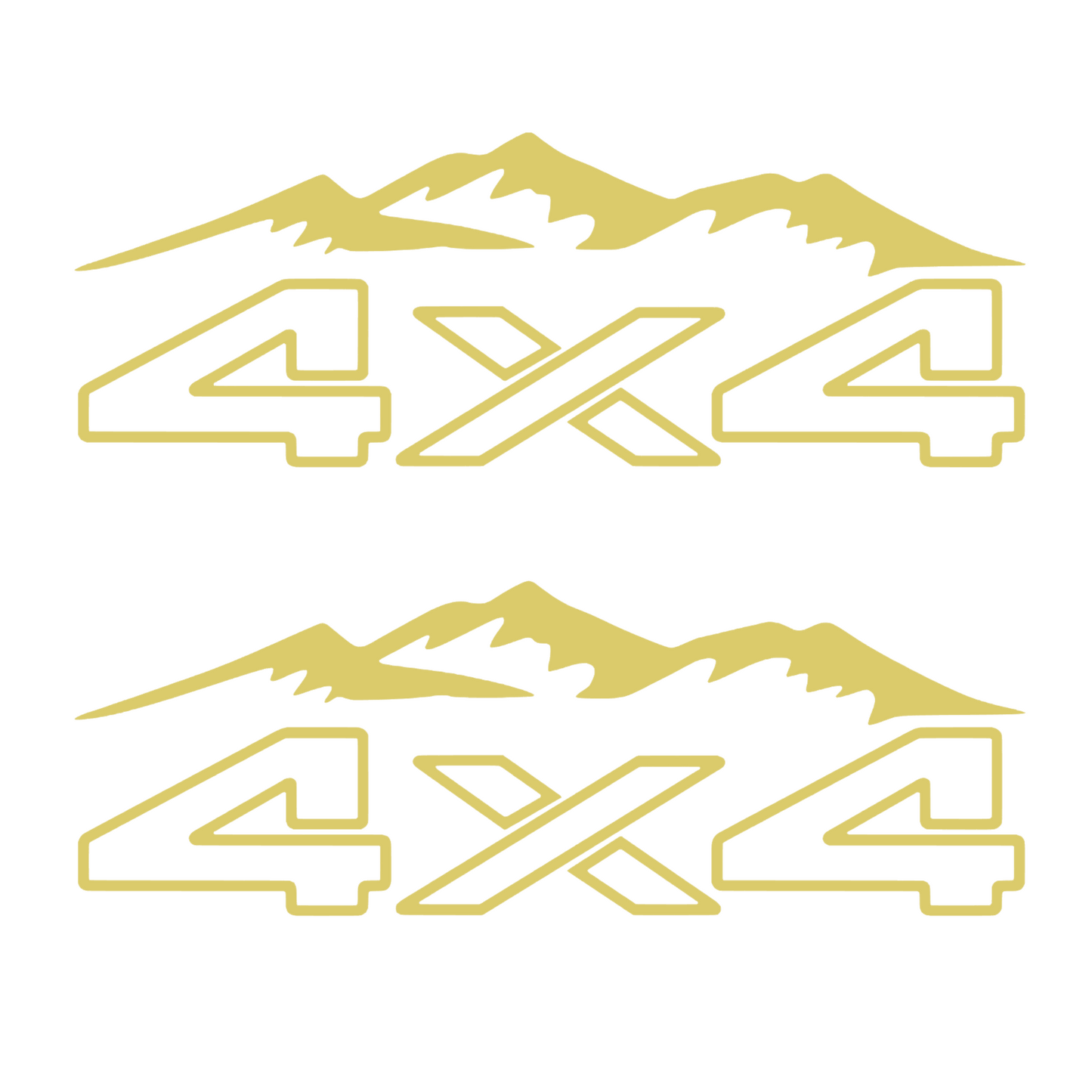 Set 2 stickere auto off road, 4x4, rezistente la exterior