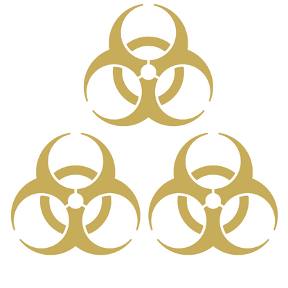 Set 3 stickere decorative Biohazard – Simbol Pericol Biologic