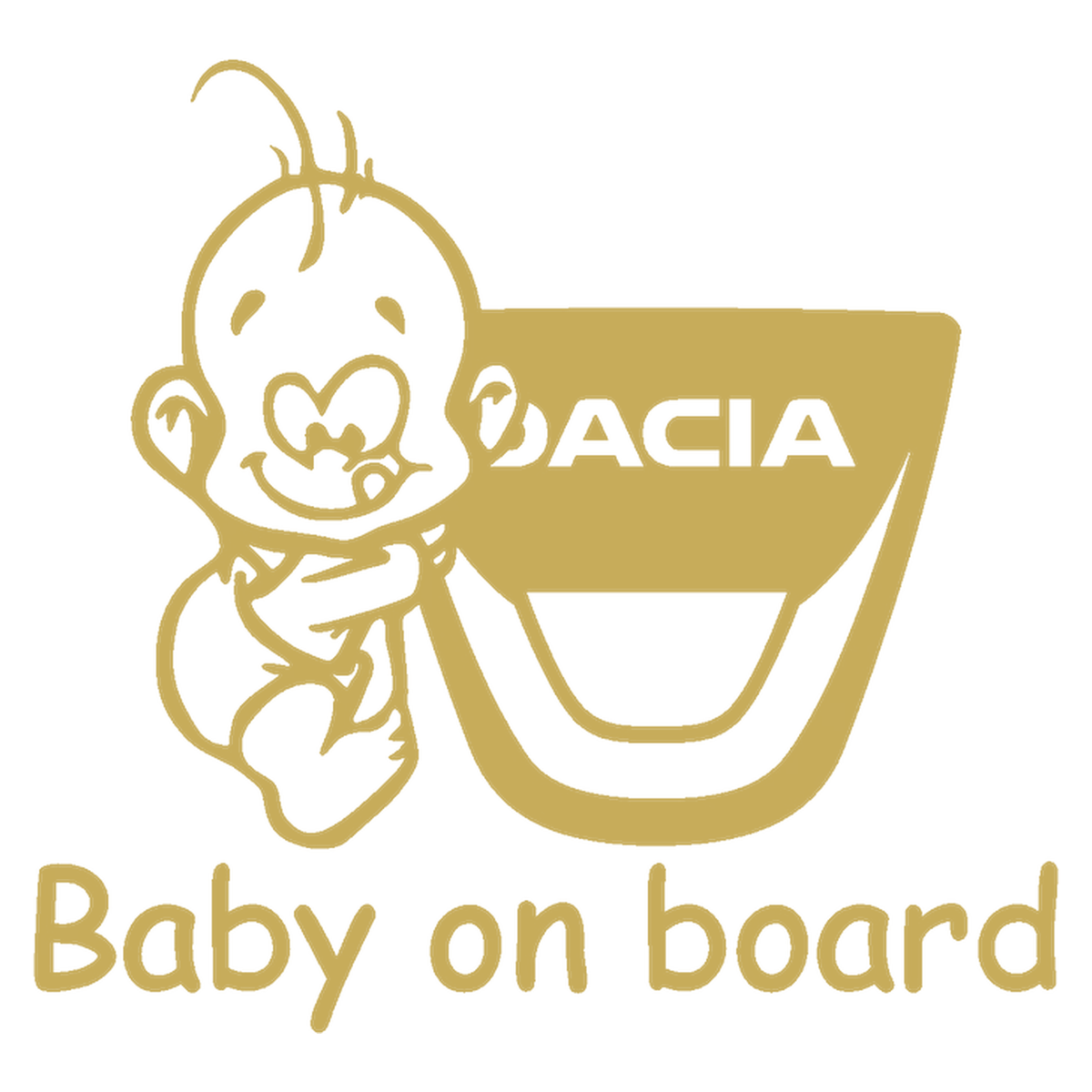 Sticker Dacia Baby on Board – Bebeluș la Bord