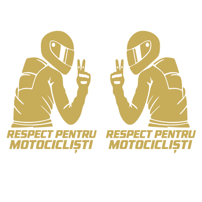 Set 2 Stickere Moto Respect pentru Motocicliști – Stânga + Dreapta
