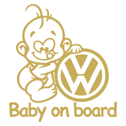 Sticker Volkswagen Baby on Board – Bebeluș la Bord VW