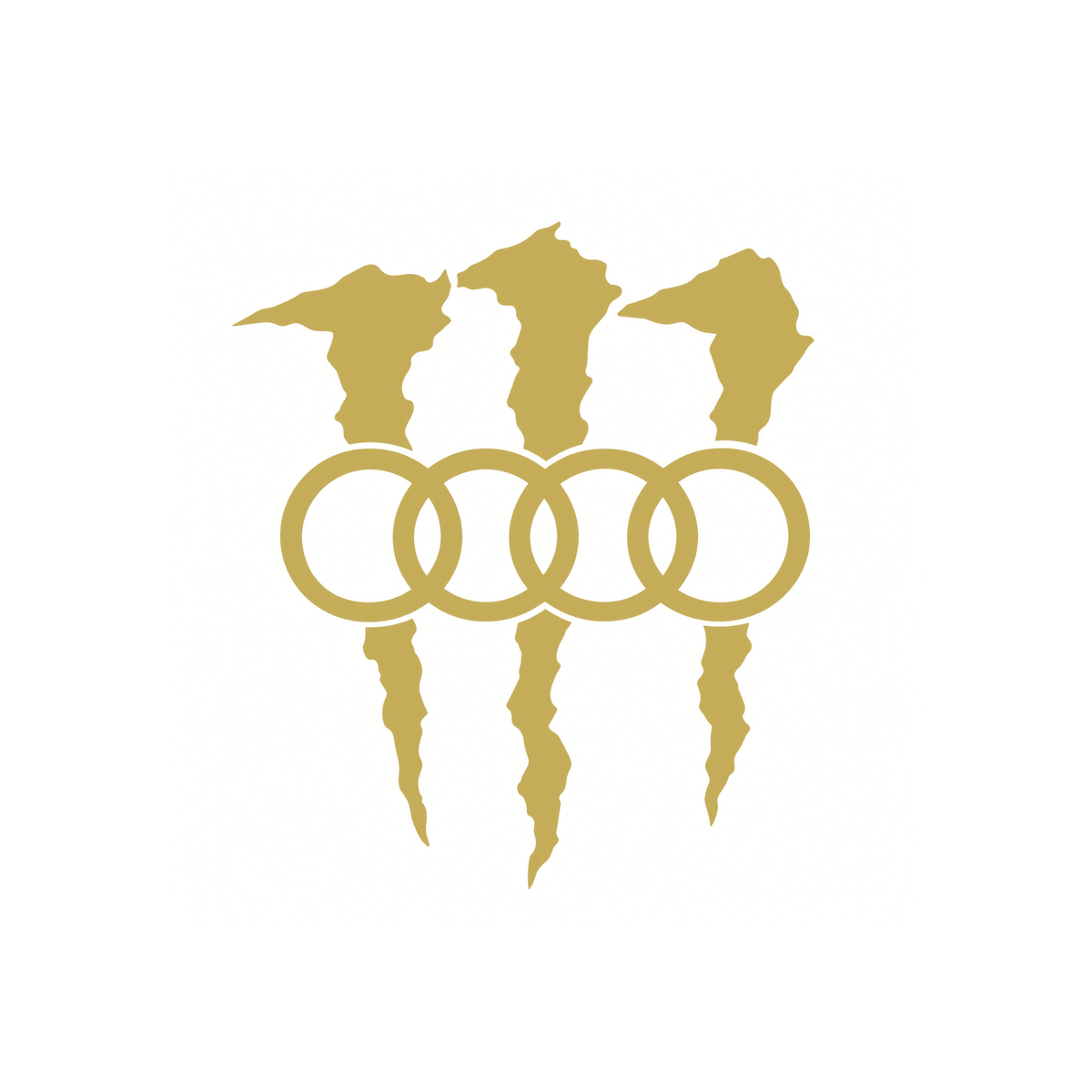 Sticker Audi Monster – Logo Audi cu Gheare