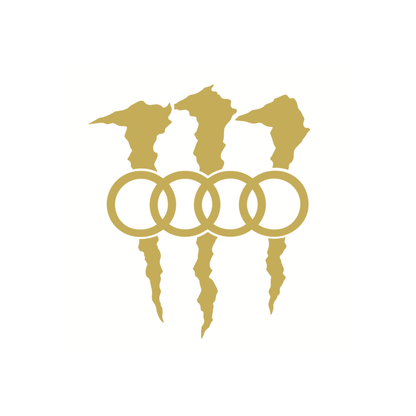 Sticker Audi Monster – Logo Audi cu Gheare