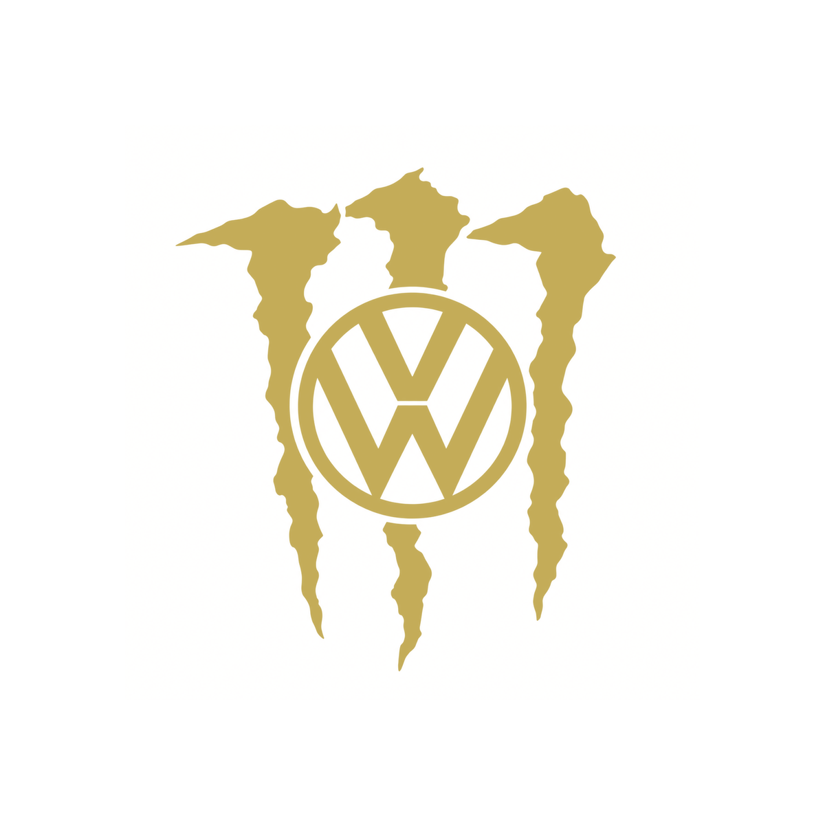 Sticker Volkswagen VW Monster – Logo VW cu Gheare