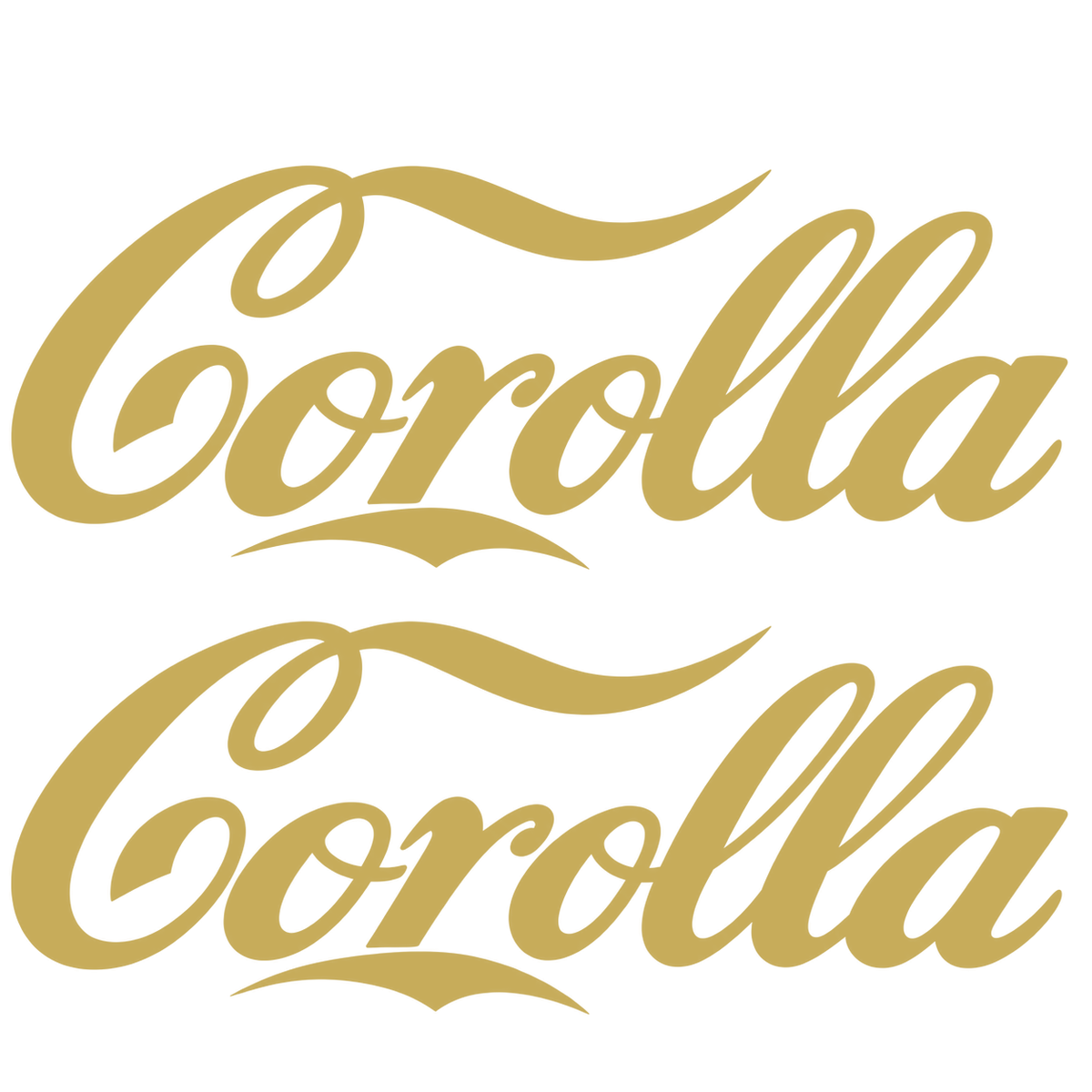 Set 2 Stickere Toyota scris Corolla