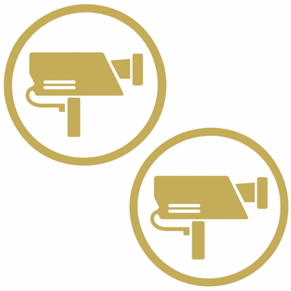 Set 2 Stickere Cameră de Supraveghere Video CCTV – Semn Monitorizare Securitate