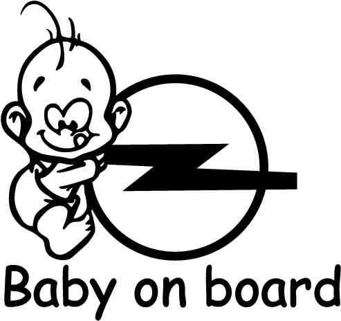 Sticker Bebe la Bord-Opel