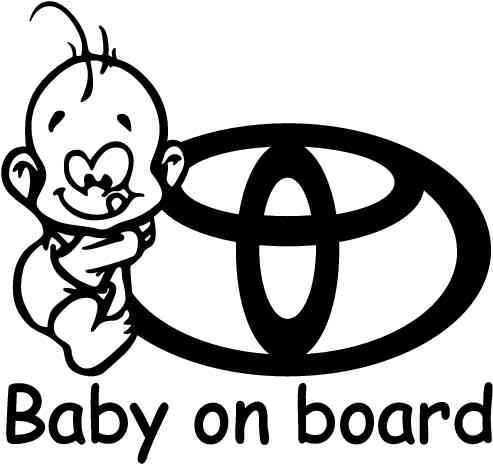 Sticker  Bebe la Bord-Toyota En