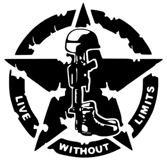 Sticker Stea Live Without Limits, pentru usa masina sau caroserie