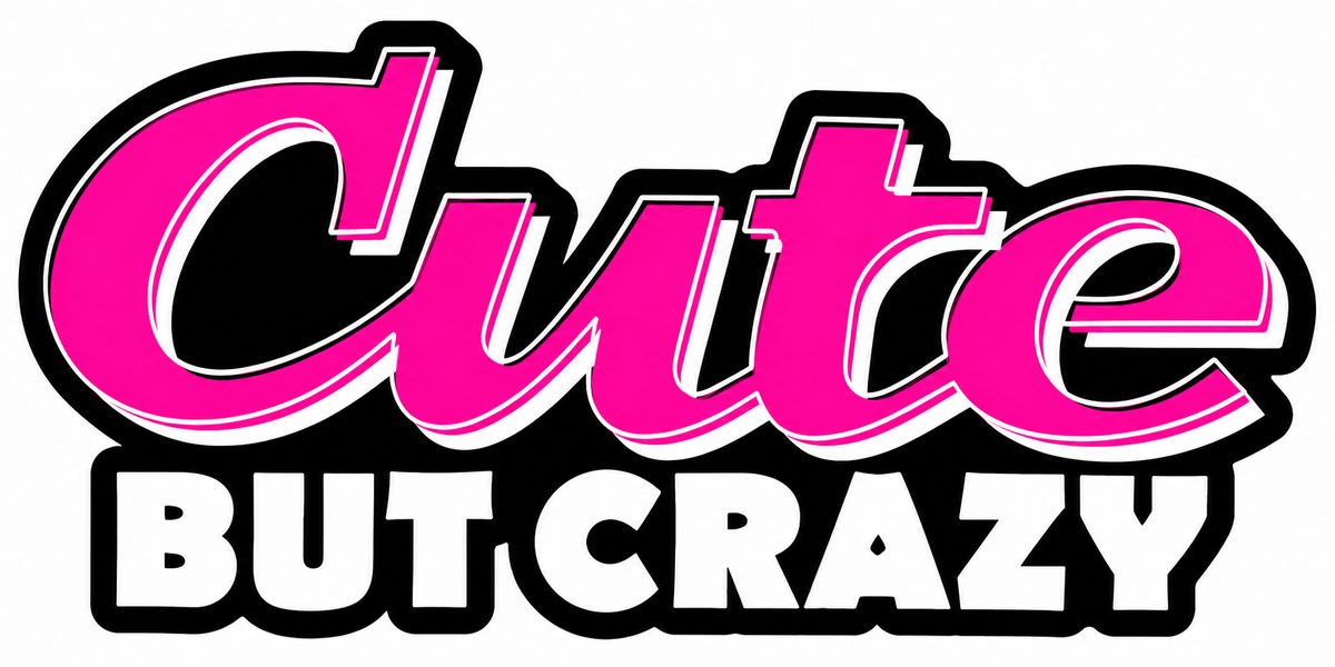 Sticker Cute But Crazy – Roz, Stil Graffiti