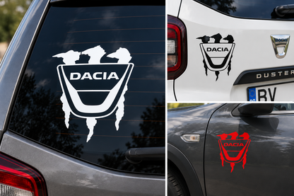 Sticker Dacia Monster – Logo Dacia cu Gheare