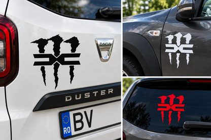 Sticker Dacia Noua Siglă Monster – Logo Dacia cu Gheare