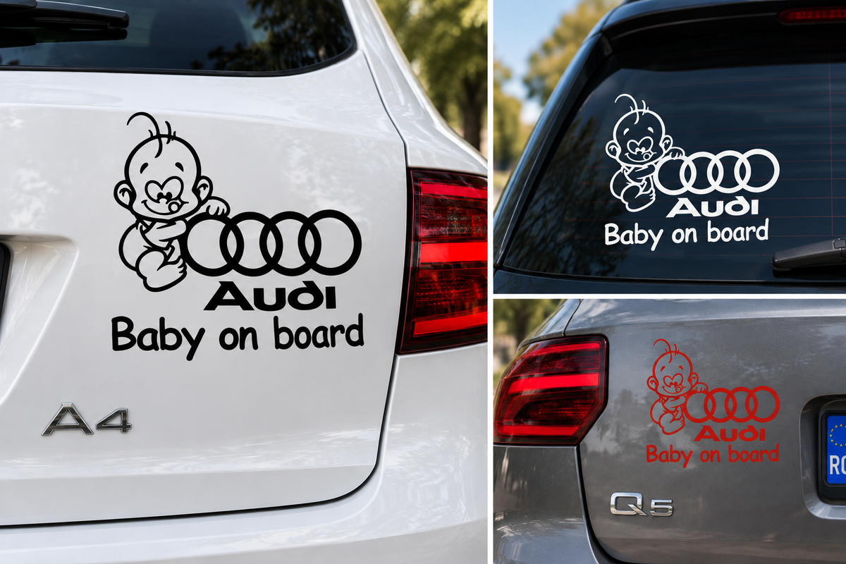 Sticker Audi Baby on Board – Bebeluș la Bord