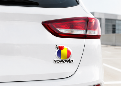 Sticker decorativ rezistent, I Love Romania