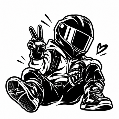Set 2 Stickere Moto Biker Chill – Rider Peace
