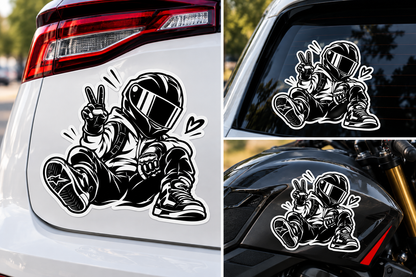 Set 2 Stickere Moto Biker Chill – Rider Peace