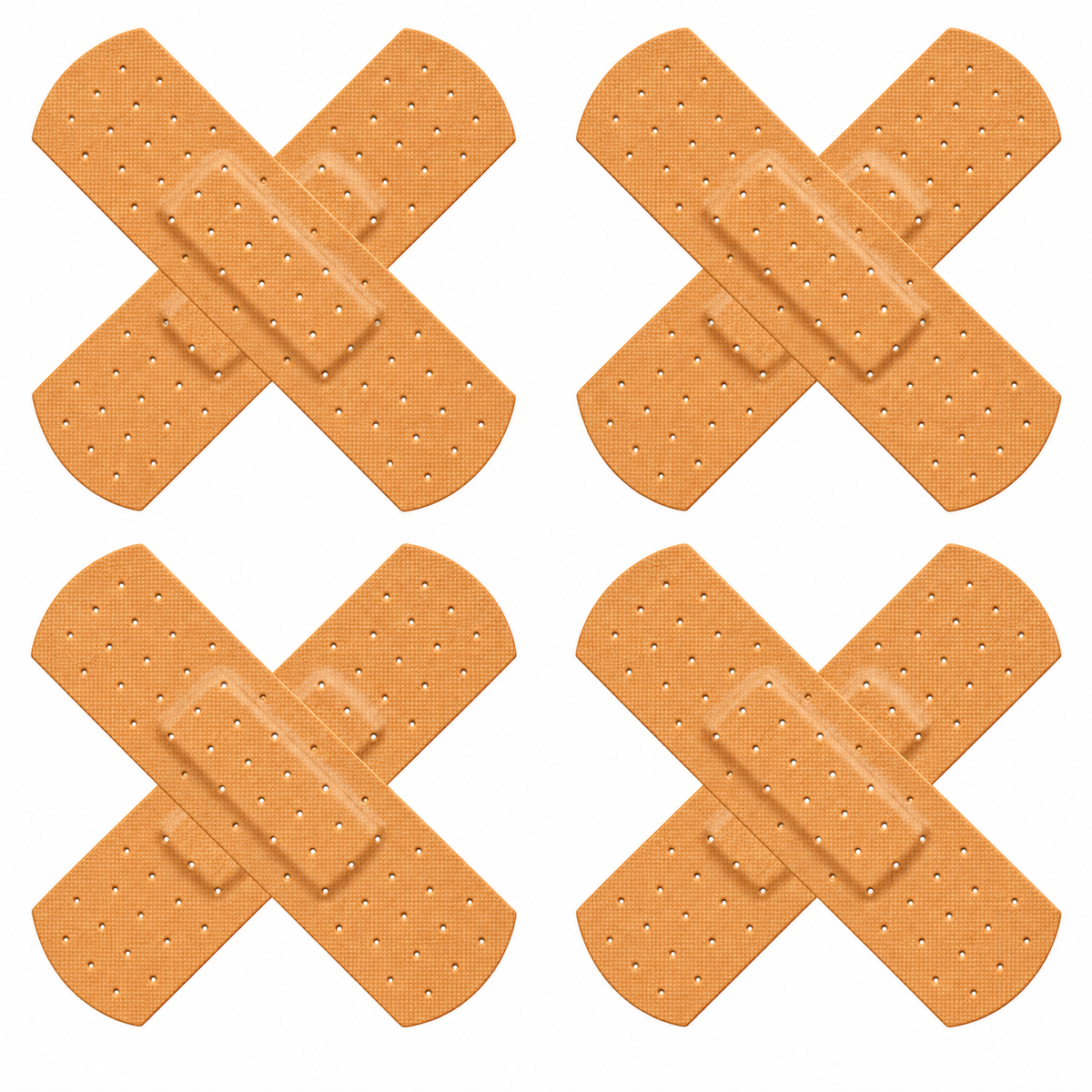 Set 4 Stickere Auto Bandaj X, plasture – Stil JDM / Tuning
