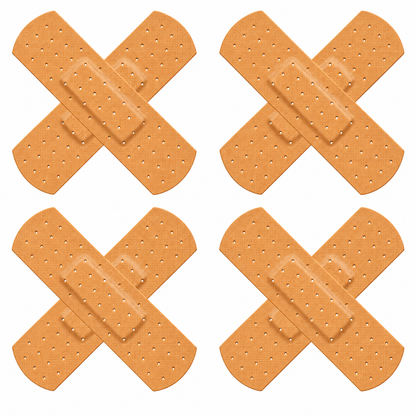 Set 4 Stickere Auto Bandaj X, plasture – Stil JDM / Tuning