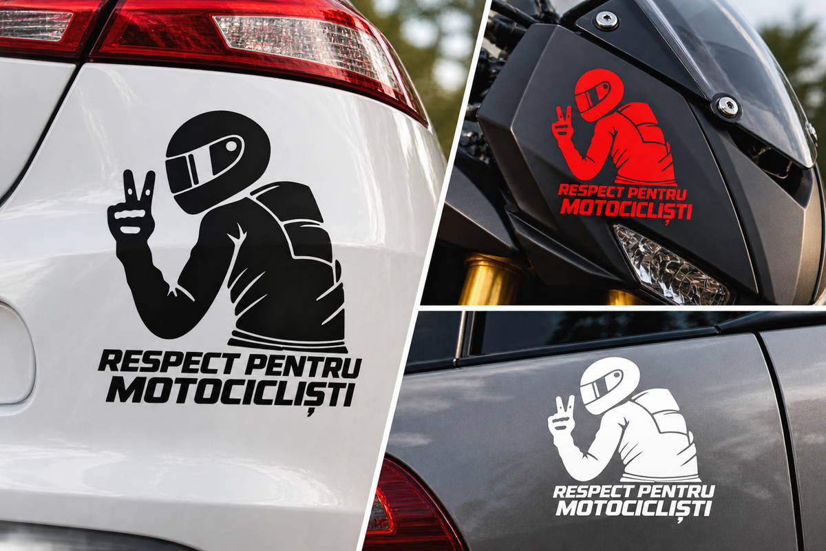 Sticker Moto Respect pentru Motocicliști