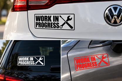 Sticker Auto Work in Progress – Service & Tuning 17cm