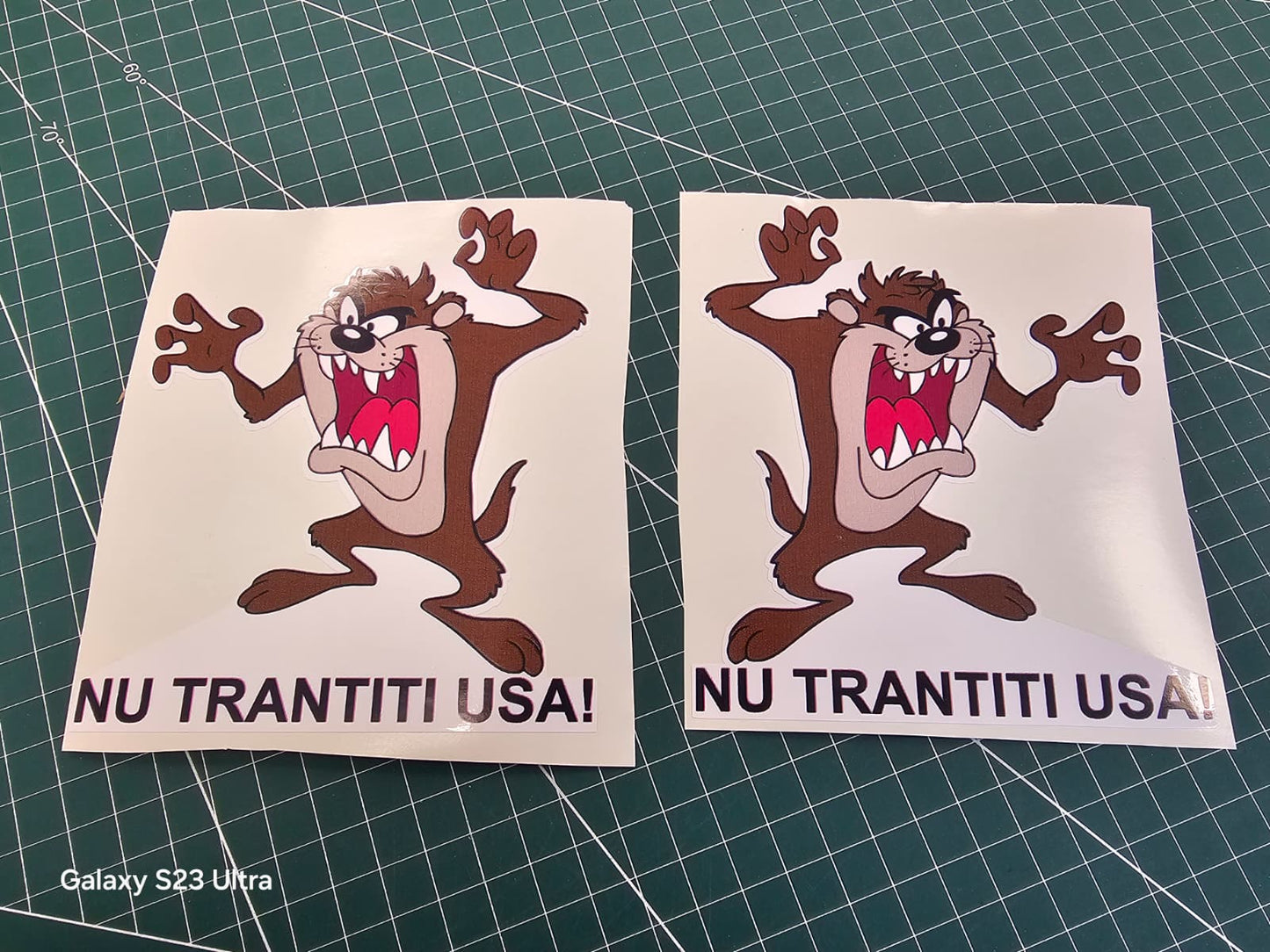 Set 2 stickere decorative Sticker Taxi/Uber/Bolt, Nu trantiti usa TAZZ, stanga si dreapta