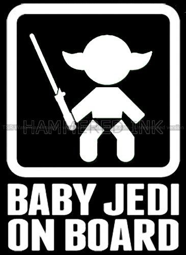 Sticker baby jedi on board