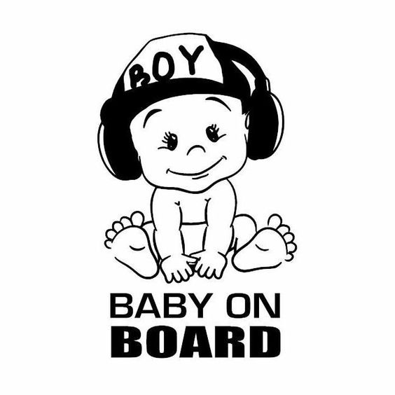 Sticker baby boy  on board 1