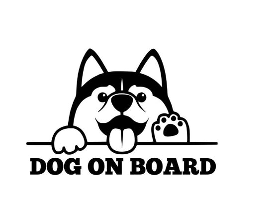 Sticker dog on board