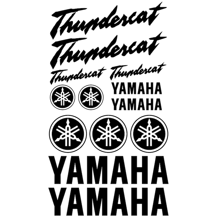 Set 13 Stickere decorative si rezistente la apa si soare, Yamaha Thundercat