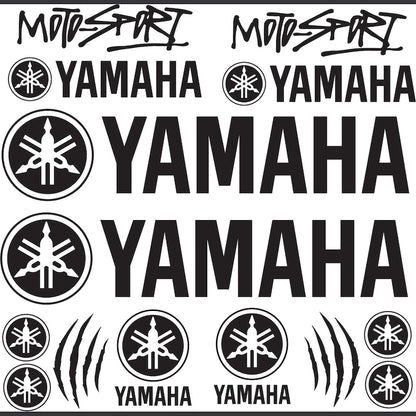 Set 12 Stickere moto decorative rezistente la apa si UV Yamaha