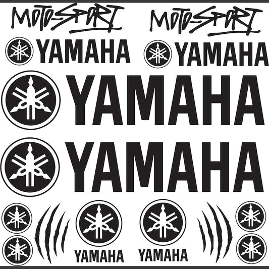 Set 12 Stickere moto decorative rezistente la apa si UV Yamaha