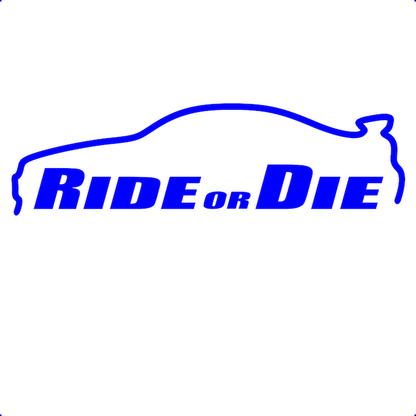 Sticker auto rezistent, Ride or die v2