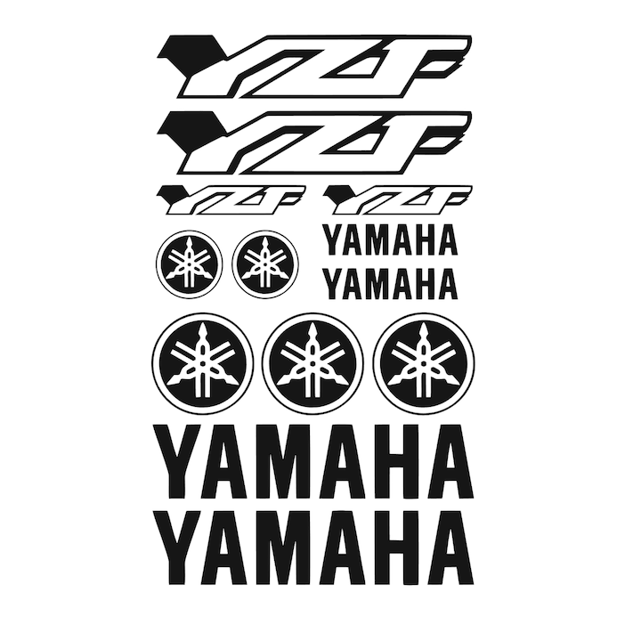Set 13 stickere decorative, rezistente la apa, Yamaha YZF