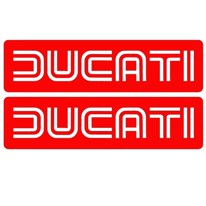 Set 2 stickere moto Ducati, rezitente la apa si soare