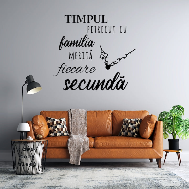 Sticker decorativ pentru perete, Timpul petrecut cu familia