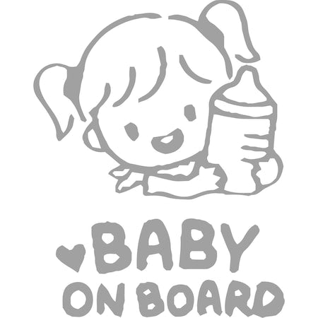 Sticker Baby on Board fetita 2