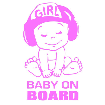 Sticker baby girl on board