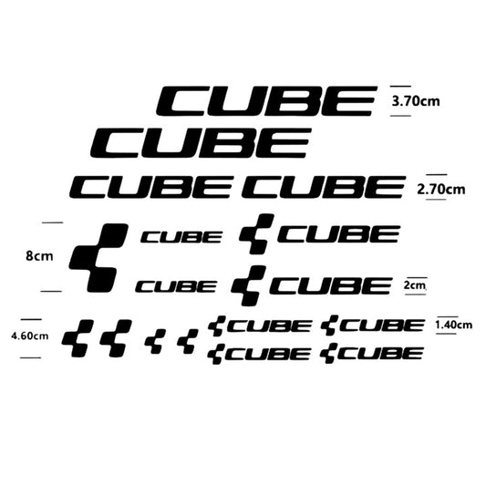 Set 23 stickere decorative bicicleta Cube model 3, rezistente la apa