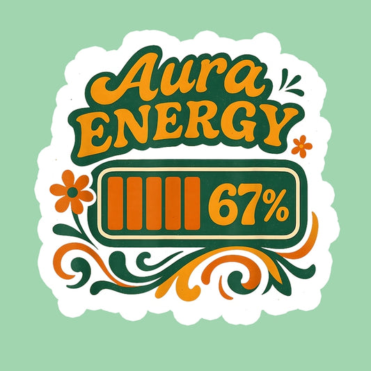 Sticker SIX SEVEN 67 Aura Energie Stil Retro