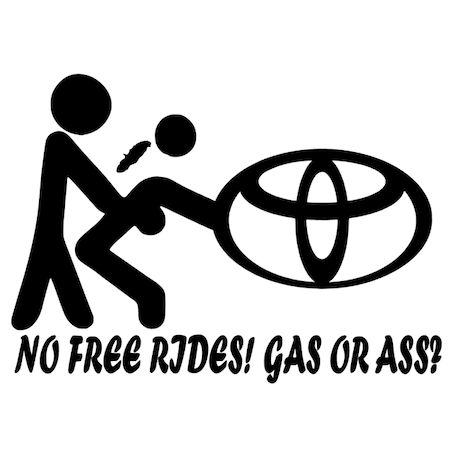 Sticker No Free Rides Toyota