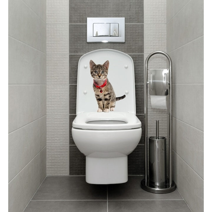 Sticker decorativ pentru perete Pisica cu clopotel