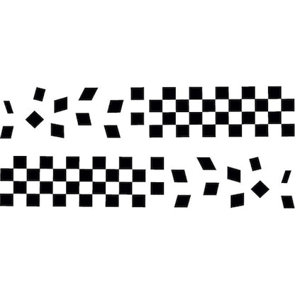 Set 2 Stickere auto - Finish line - Negru - 70x12 cm