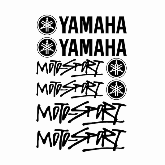 Set 10 Stickere decorative si rezistente Motocicleta Yamaha Moto-Sport