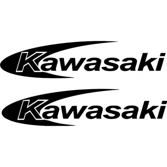 Set 2 stickere, Kawasaki Logo , rezistente la soare si UV