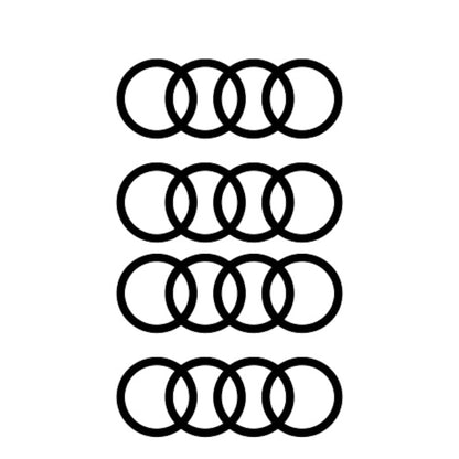 Set 4 Stickere auto decorative, pentru Etrieri - Audi Logo - 4 bucati