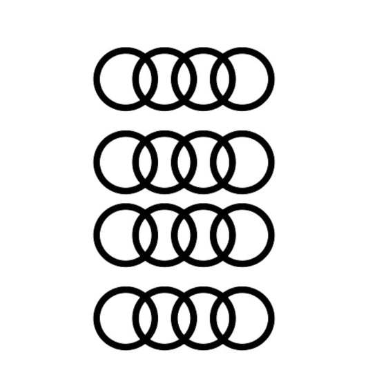 Set 4 Stickere auto decorative, pentru Etrieri - Audi Logo - 4 bucati